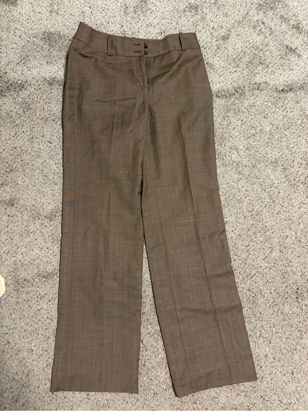 LOFT Brown Wide-Leg Trousers